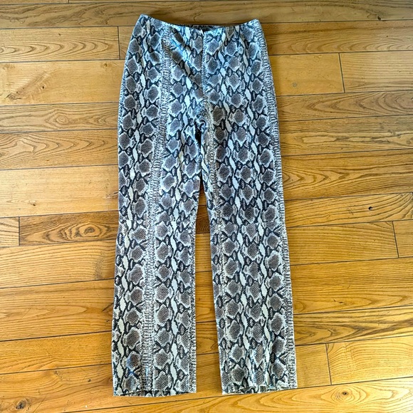 Vintage Vakko python embossed leather pants EVC size 28 - Picture 3 of 10